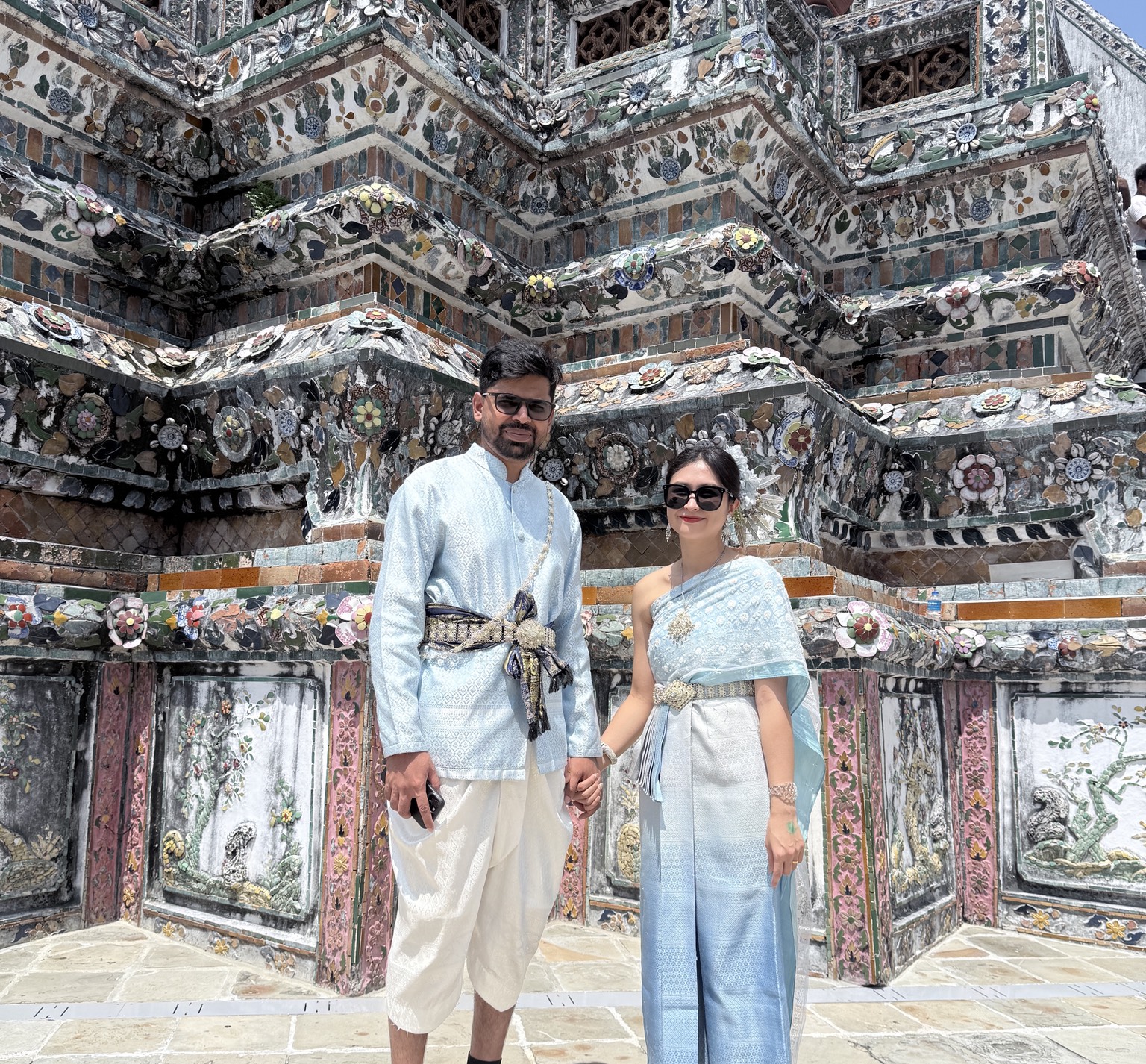 Vijay and Yati in traditional outfits